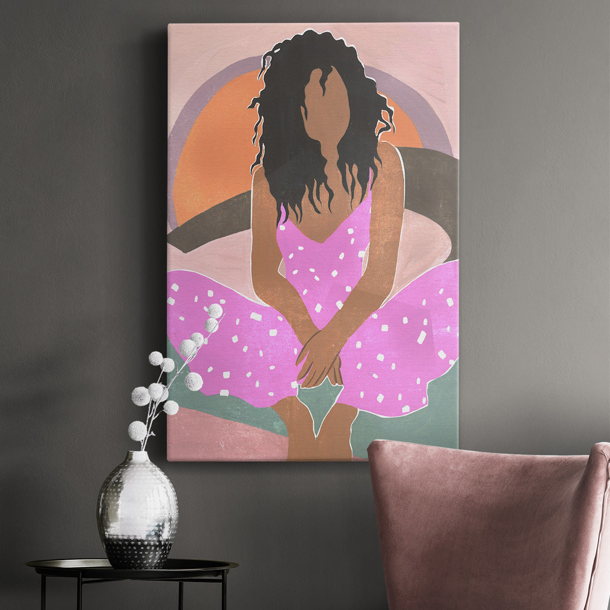 Curly Lady IV Premium Gallery Wrapped Canvas - Ready to Hang