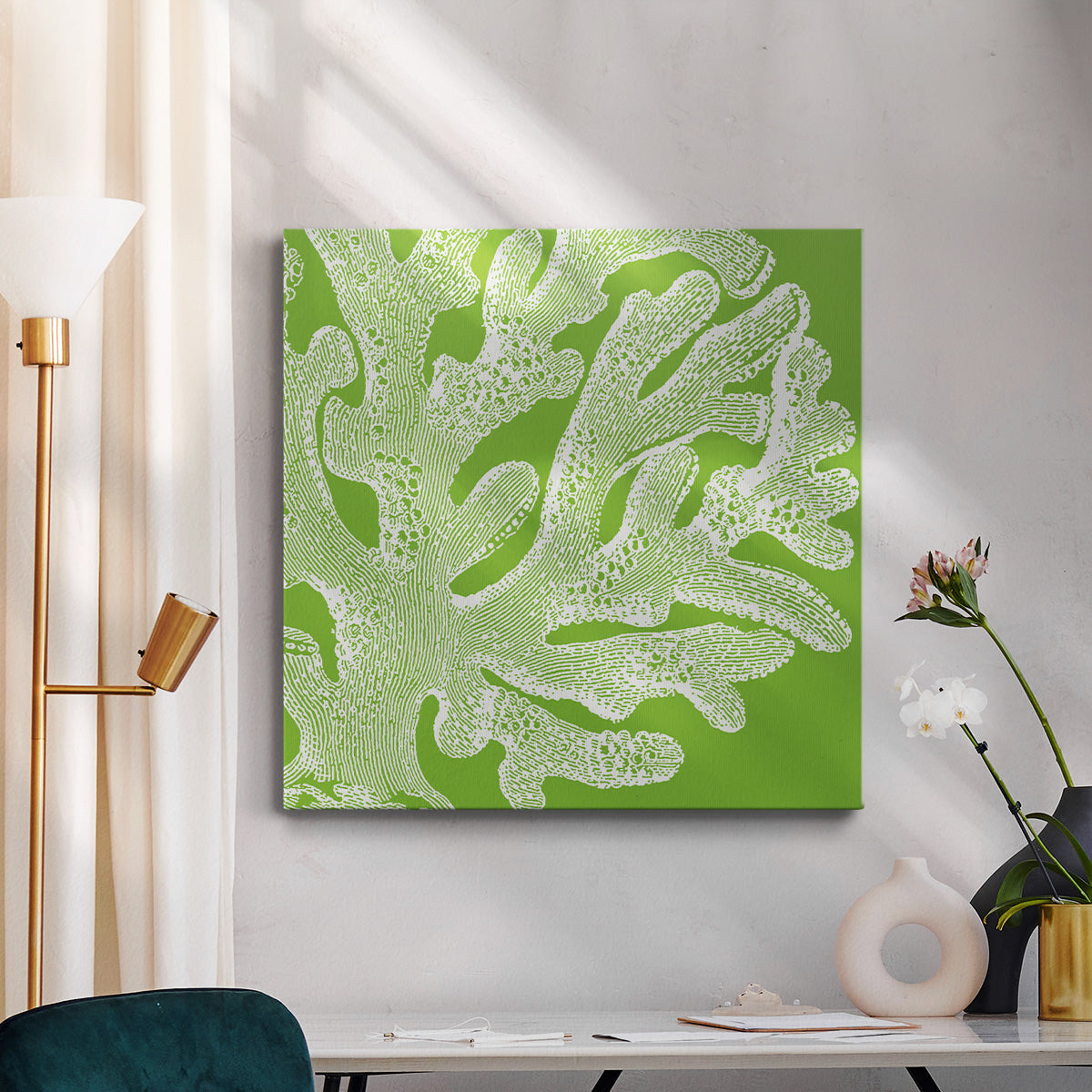 Saturated Coral II - Canvas Art Print