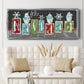 Navidad Blocks - Floater Framed Canvas Print