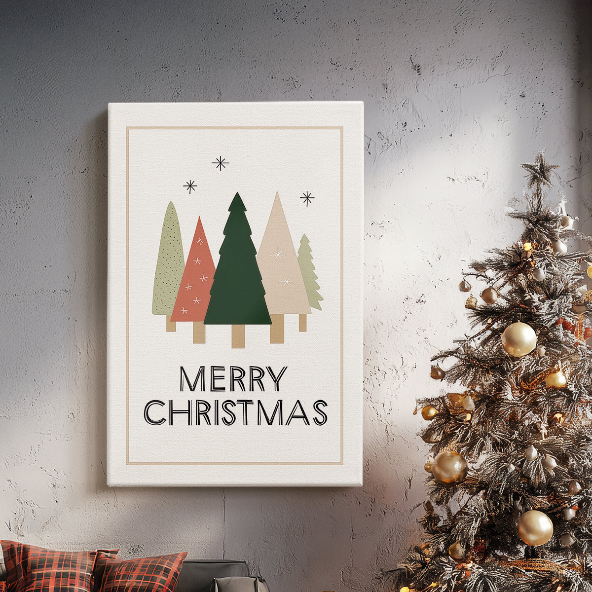 Pearled Yule Carol - Canvas Art Print