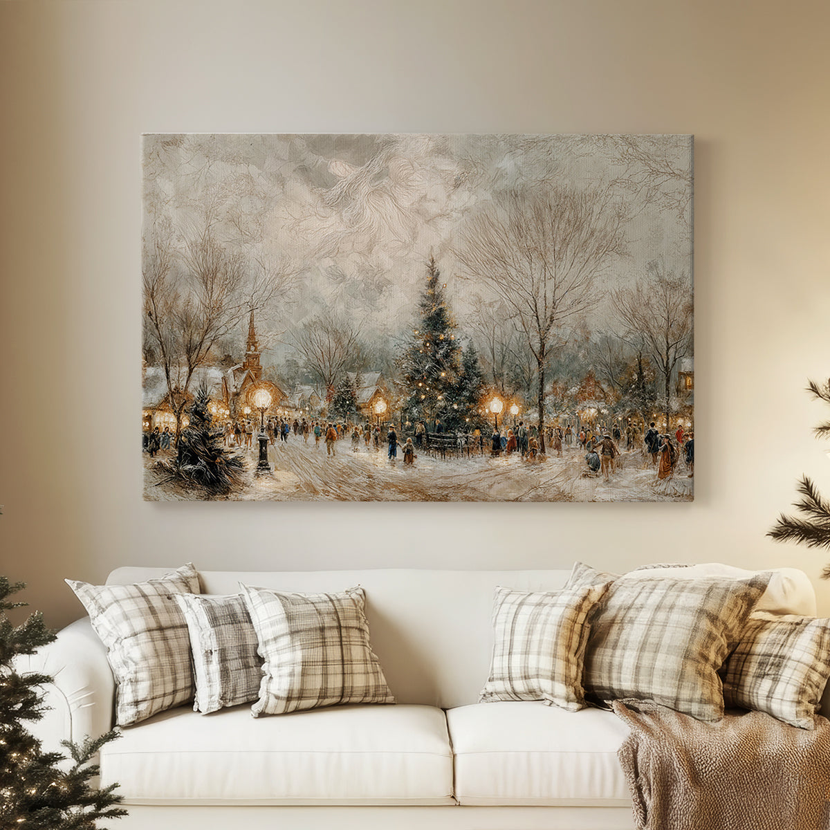 Honeyed Yule Whisper - Canvas Art Print