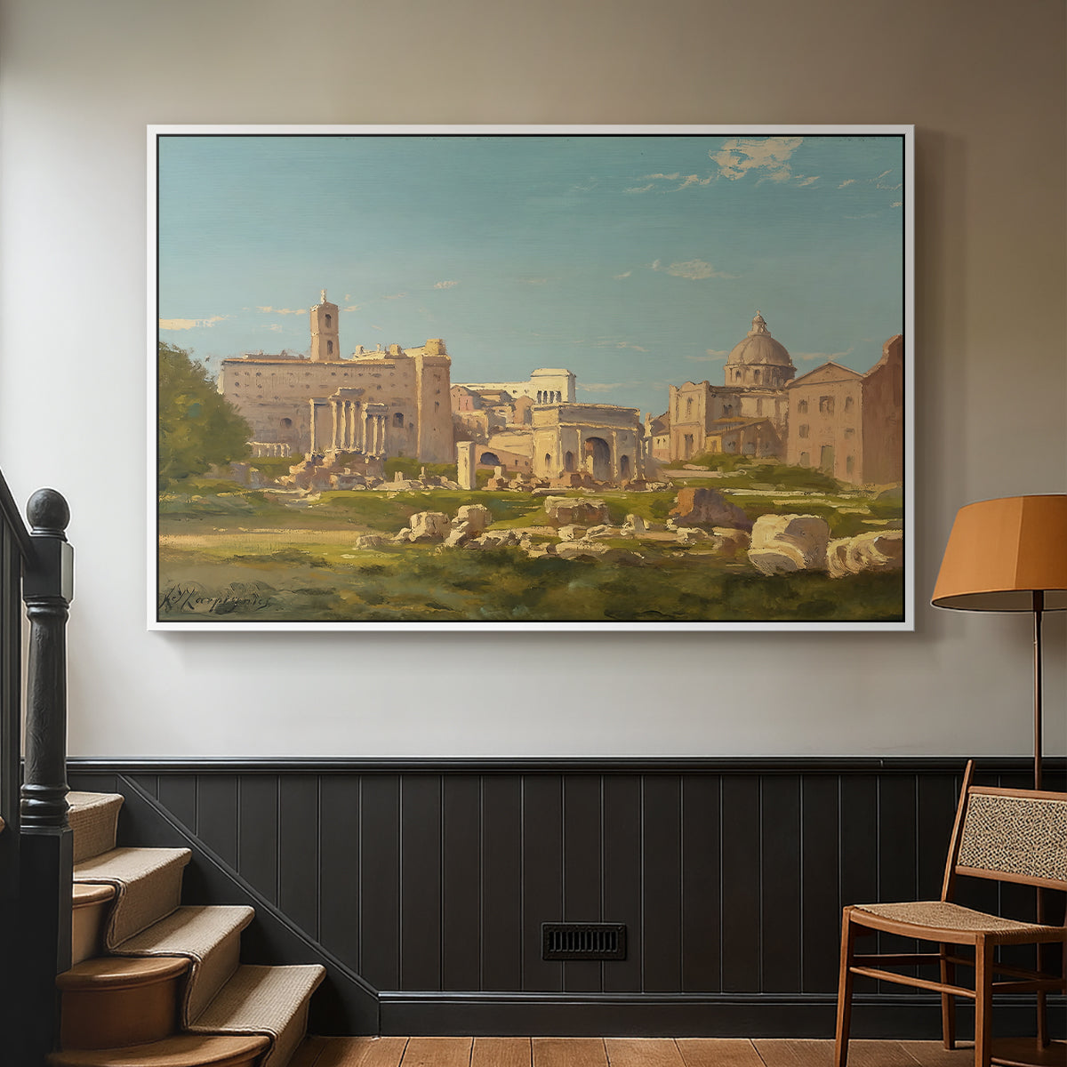The Roman Forum, c. 1860 - Floater Framed Canvas Print