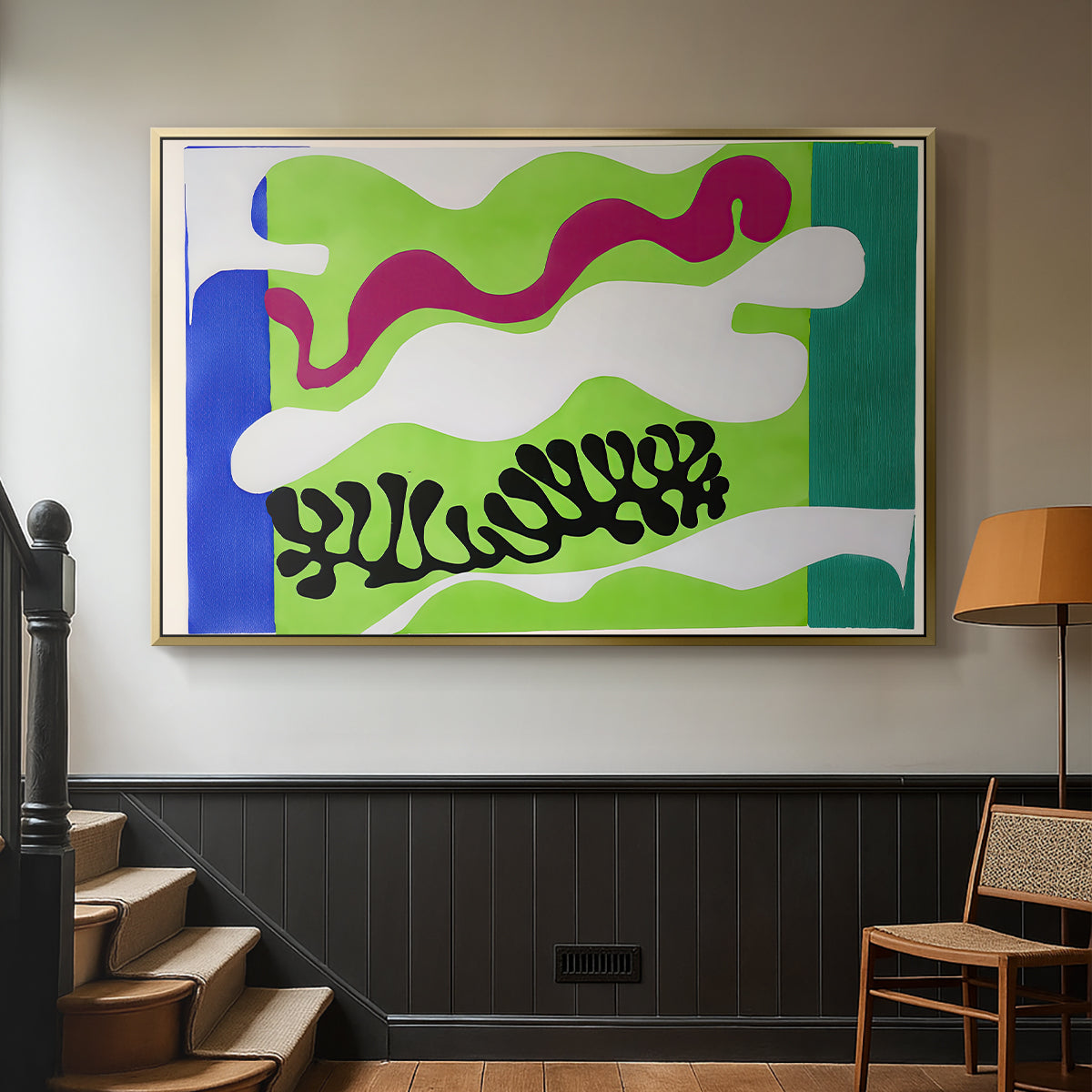 The Lagoon (Le lagon), from Jazz, 1947 - Floater Framed Canvas Print