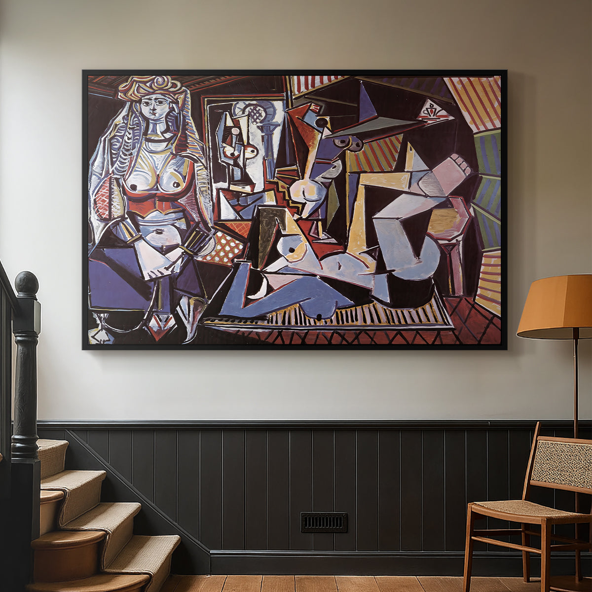 Women of Algiers (Version O), 1955 - Floater Framed Canvas Print