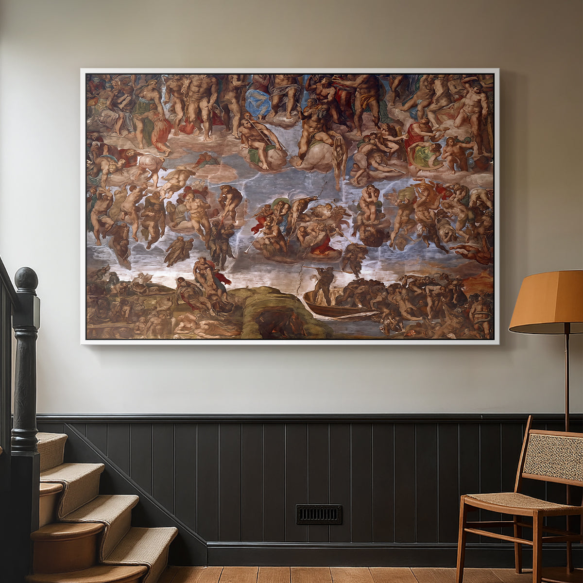 The Last Judgment (Charon's Boat and the Damned), 1536-1541 - Floater Framed Canvas Print