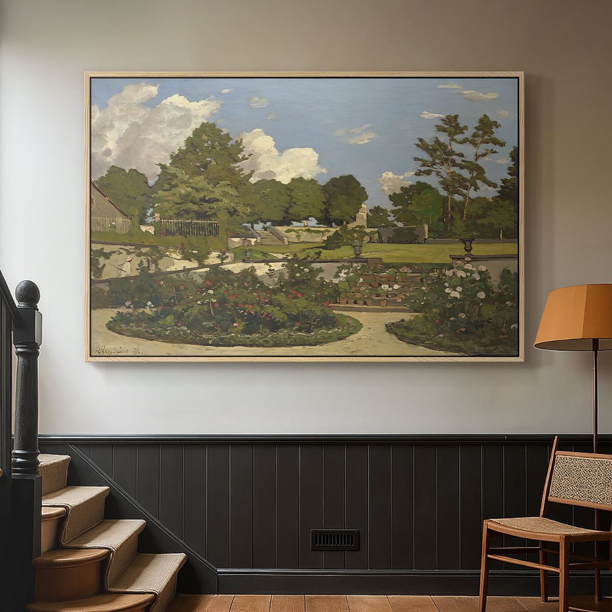 The Painter's Garden at Saint-Privé, 1886 - Floater Framed Canvas Print