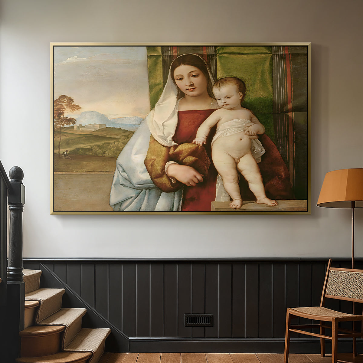 The Gypsy Madonna (La Zingarella), c. 1510-1511 - Floater Framed Canvas Print