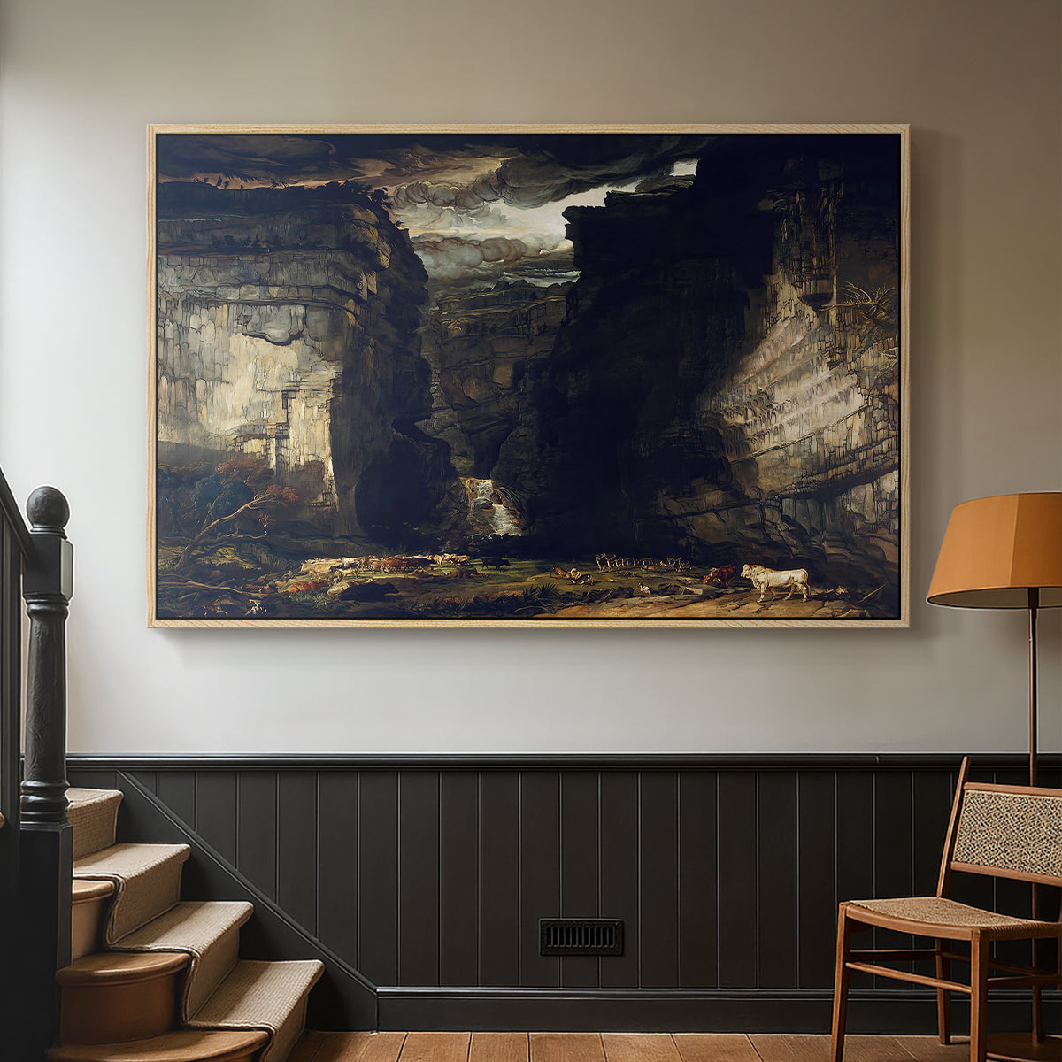 Gordale Scar, c. 1811-1813 - Floater Framed Canvas Print