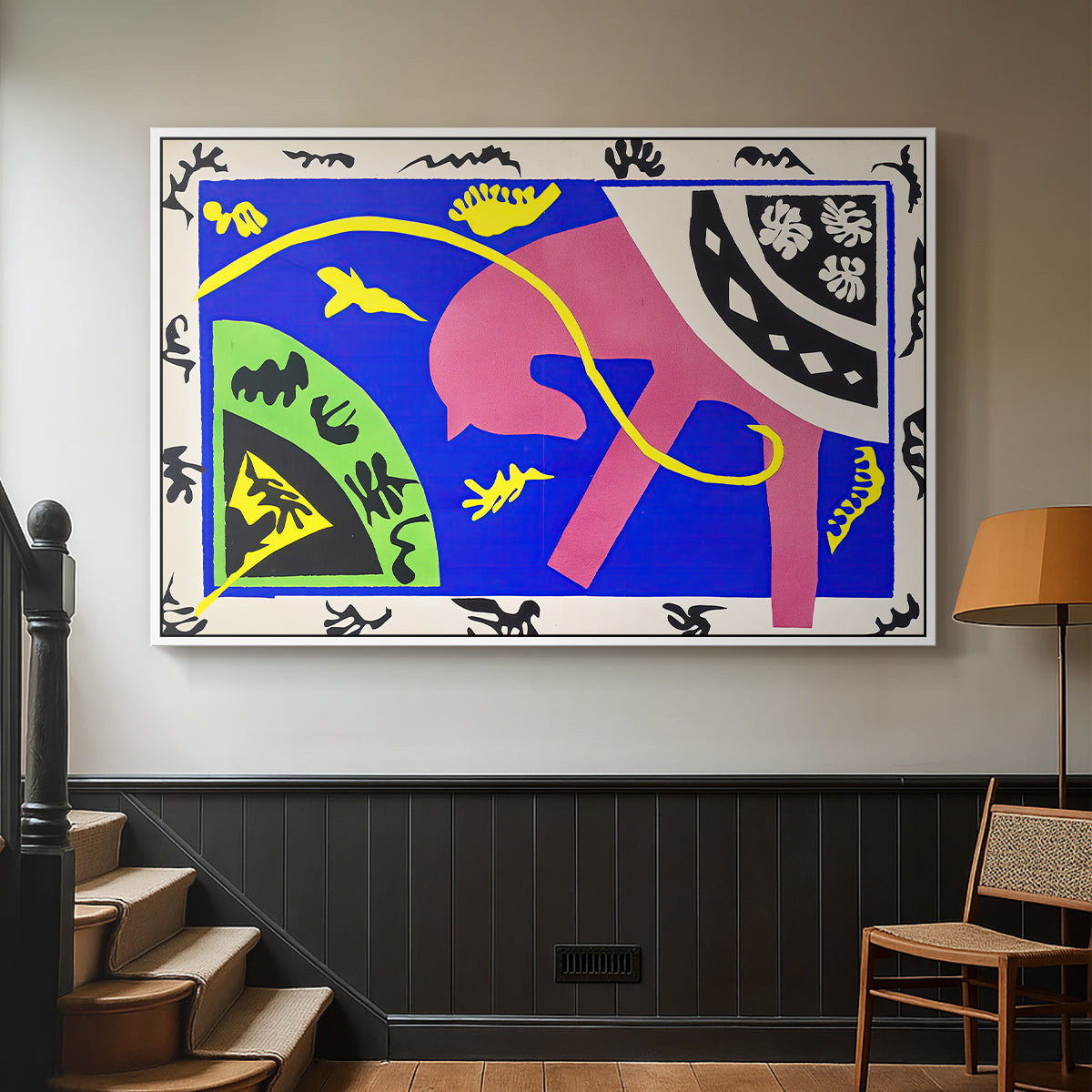 The Horse, the Rider and the Clown, from Jazz, 1947 - Floater Framed Canvas Print