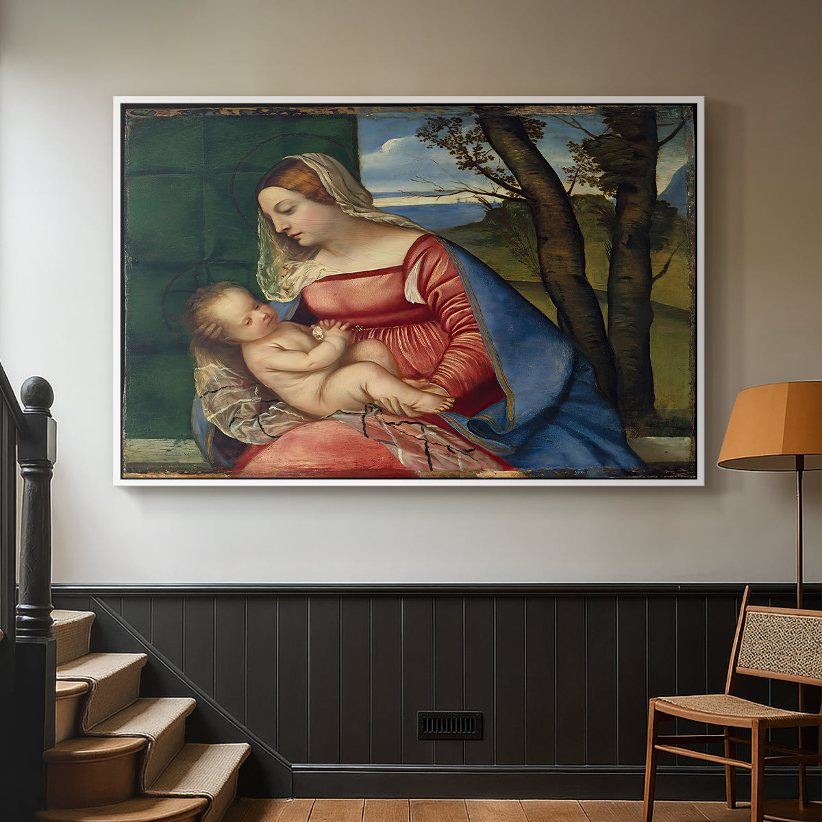 Madonna and Child, c. 1508 - Floater Framed Canvas Print