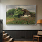 Farmhouse with Meadow Flowers, 1909 - Floater Framed Canvas Print