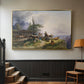 An Alpine Farm on the Untersberg, 1835 - Floater Framed Canvas Print