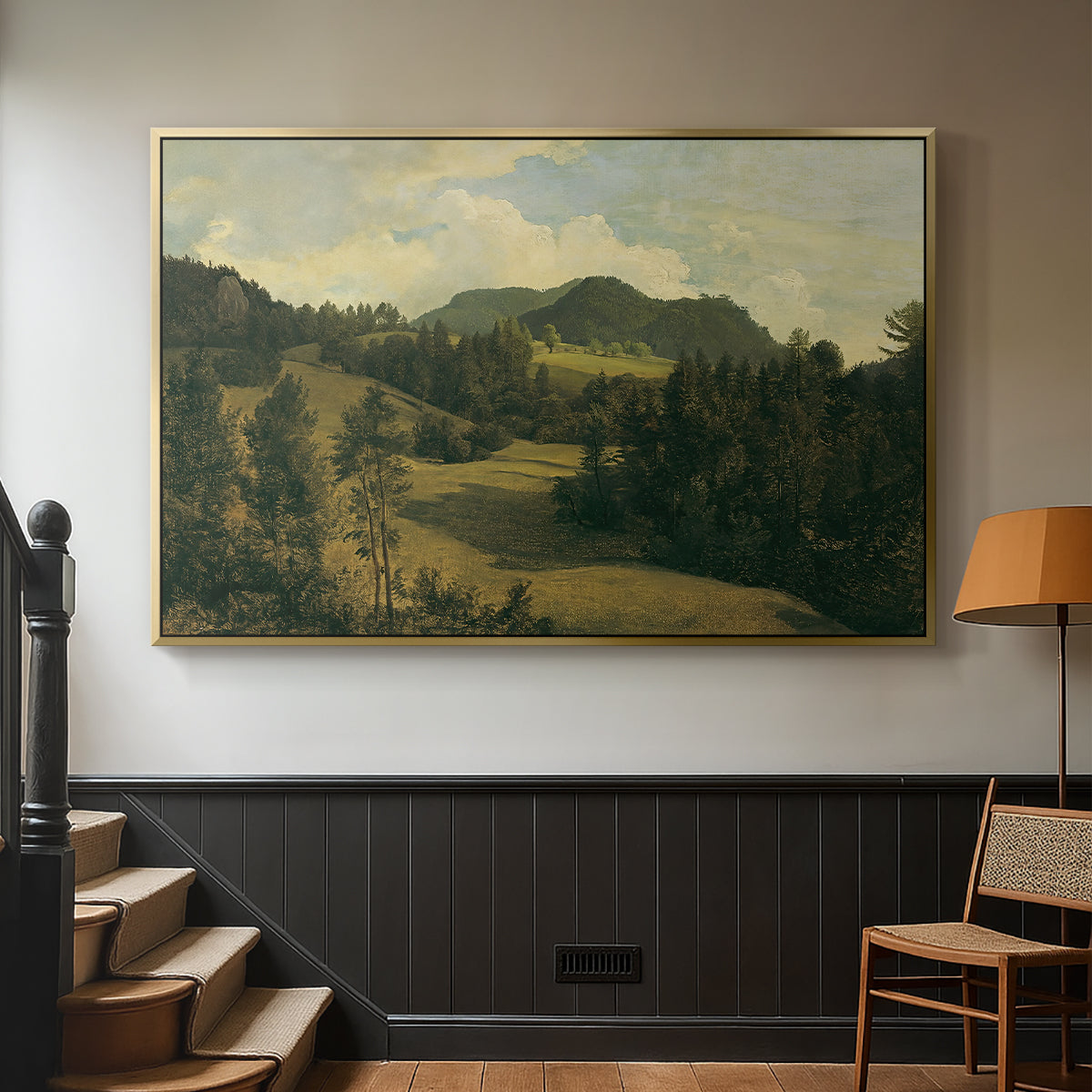 Landscape near Miesenbach, c. 1830 - Floater Framed Canvas Print