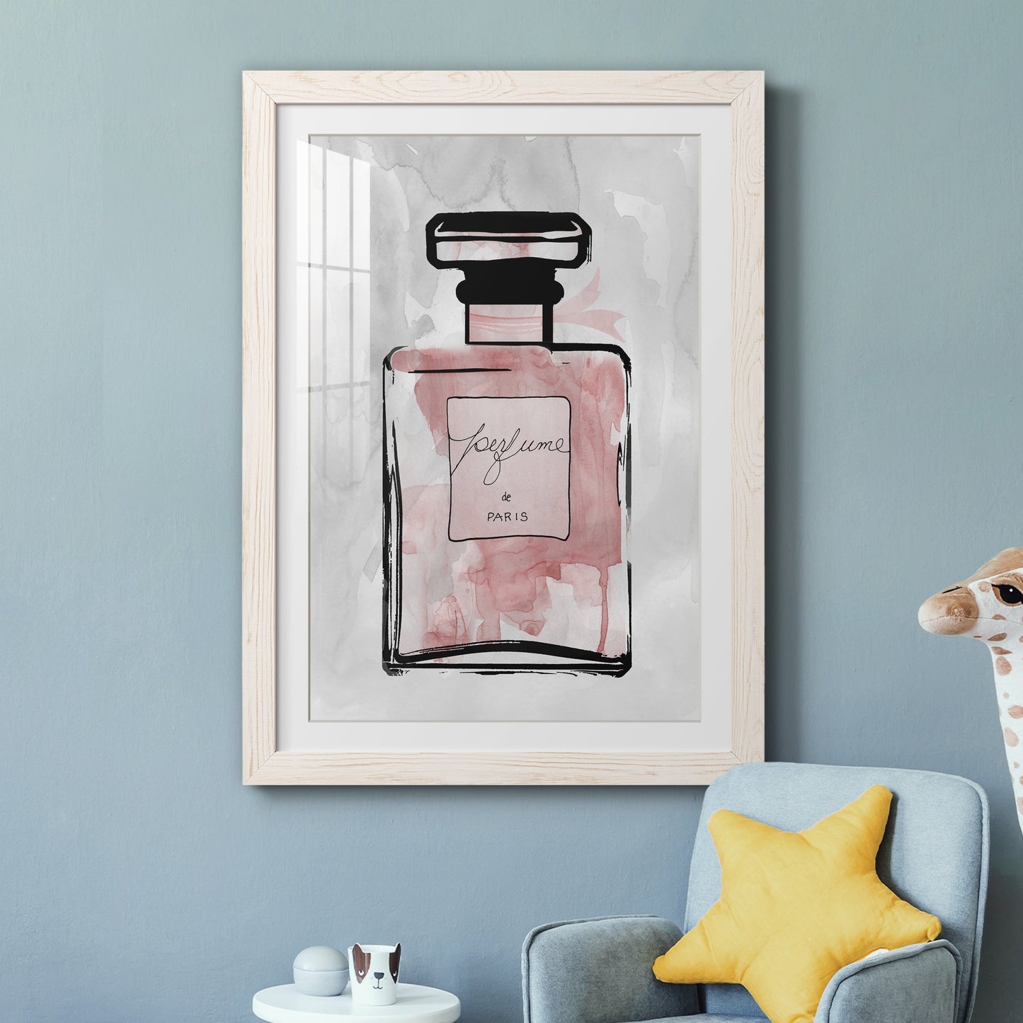 Blush Wash Perfume - Premium Framed Print - Distressed Barnwood Frame - Ready to Hang