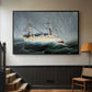 A Ship in the Storm, c. 1899 - Floater Framed Canvas Print