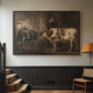 Portraits of Two Extraordinary Oxen, Property of the Earl of Powis, 1814 - Floater Framed Canvas Print