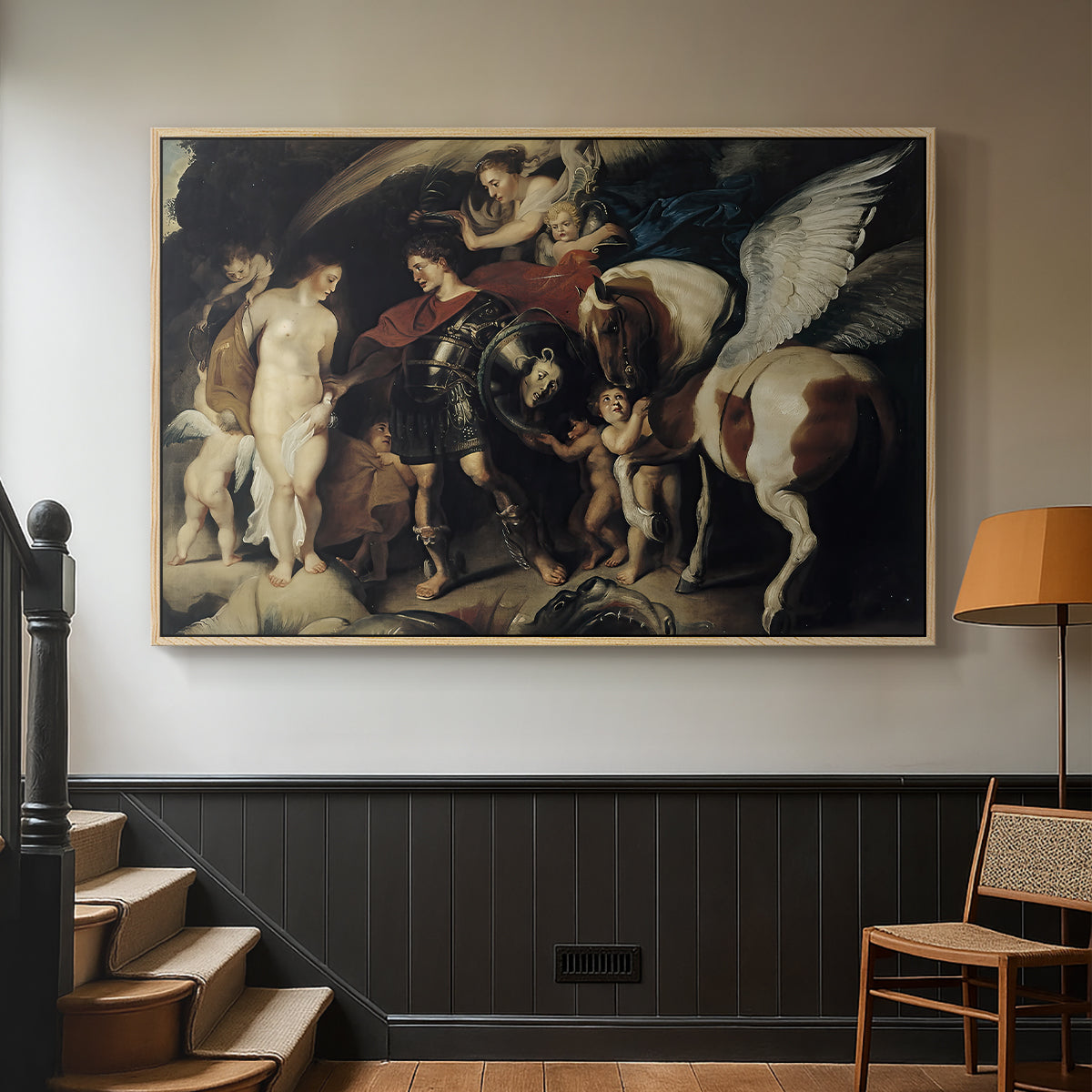 Perseus and Andromeda, c. 1620 - Floater Framed Canvas Print