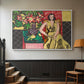 Seated Woman with a Vase of Amaryllis, 1941 - Floater Framed Canvas Print