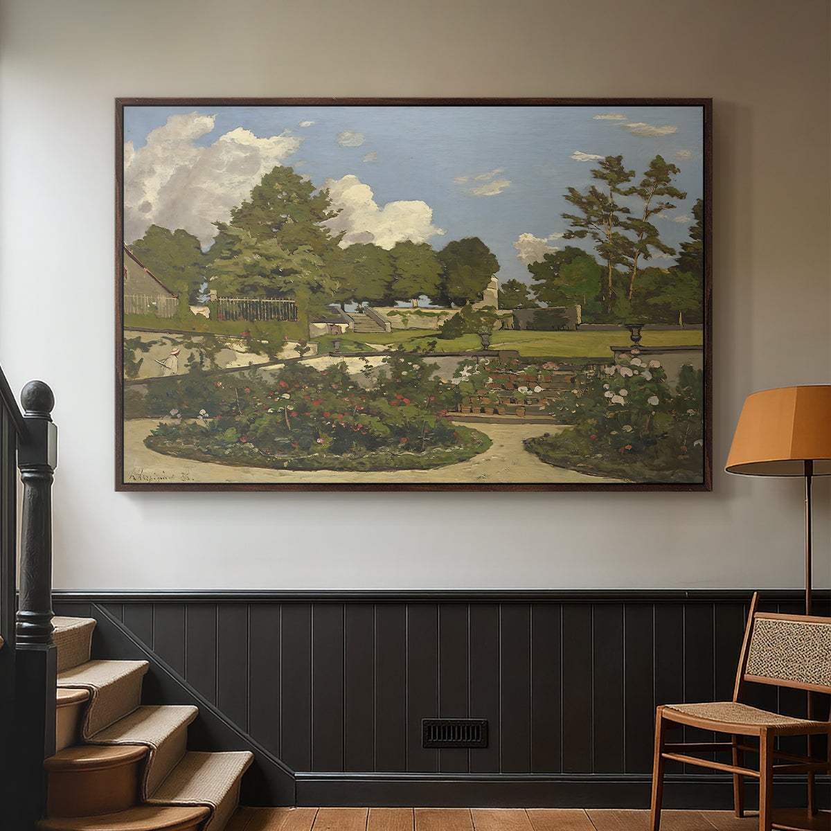 The Painter's Garden at Saint-Privé, 1886 - Floater Framed Canvas Print