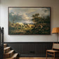 Young Peasant Couple Resting in the Field, 1829 - Floater Framed Canvas Print