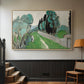 Landscape with Cypresses and Olive Trees near Nice, c. 1918 - Floater Framed Canvas Print