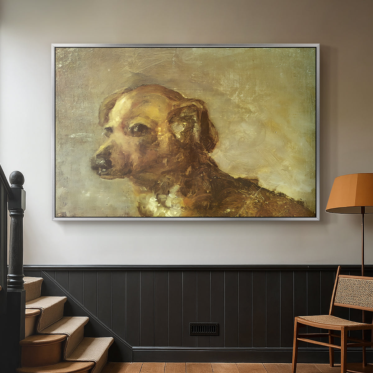 Cliper, the Artist's Dog, 1895 - Floater Framed Canvas Print