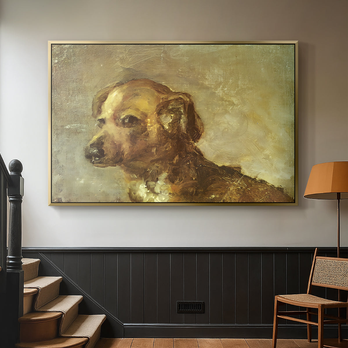 Cliper, the Artist's Dog, 1895 - Floater Framed Canvas Print