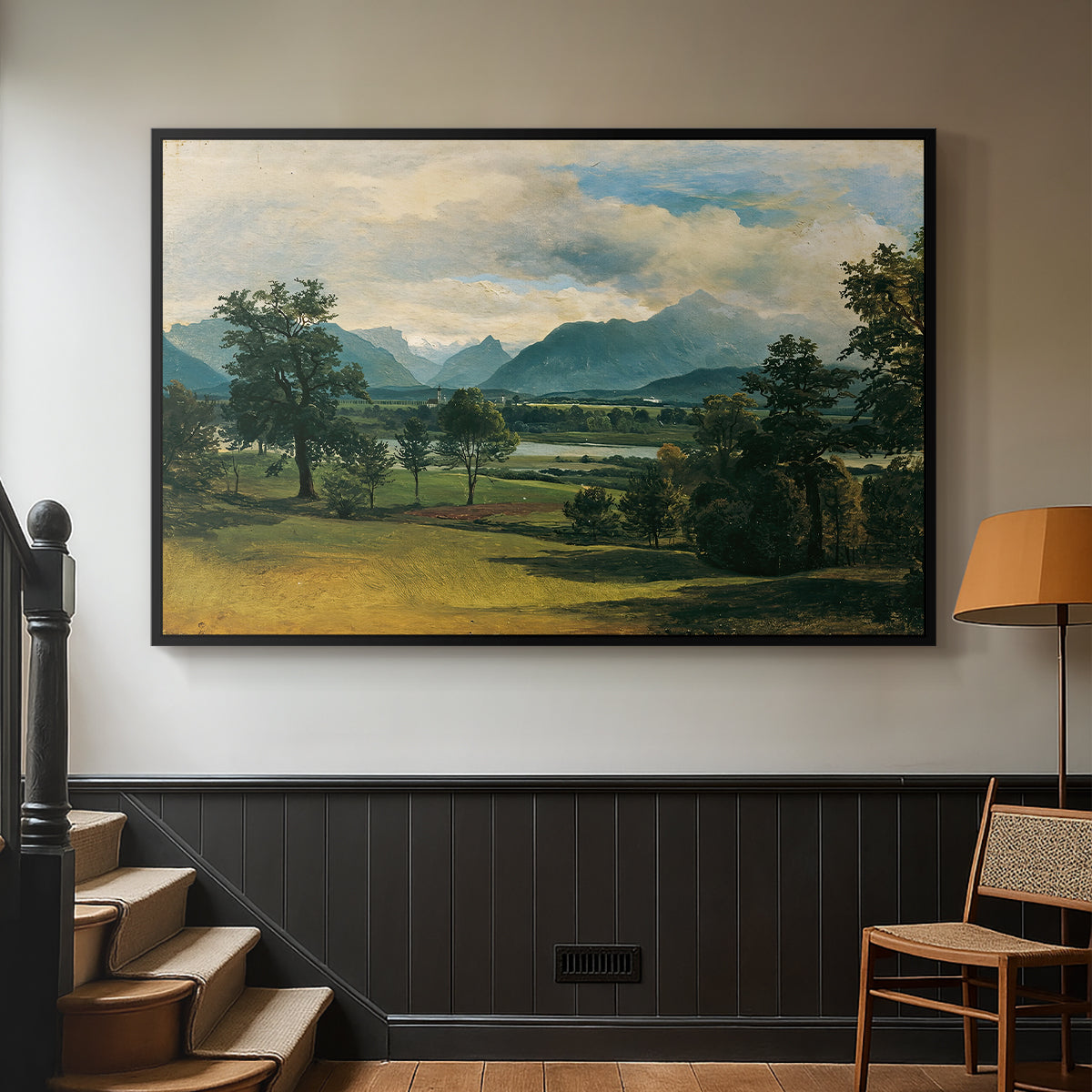 View of Liefering, 1830 - Floater Framed Canvas Print