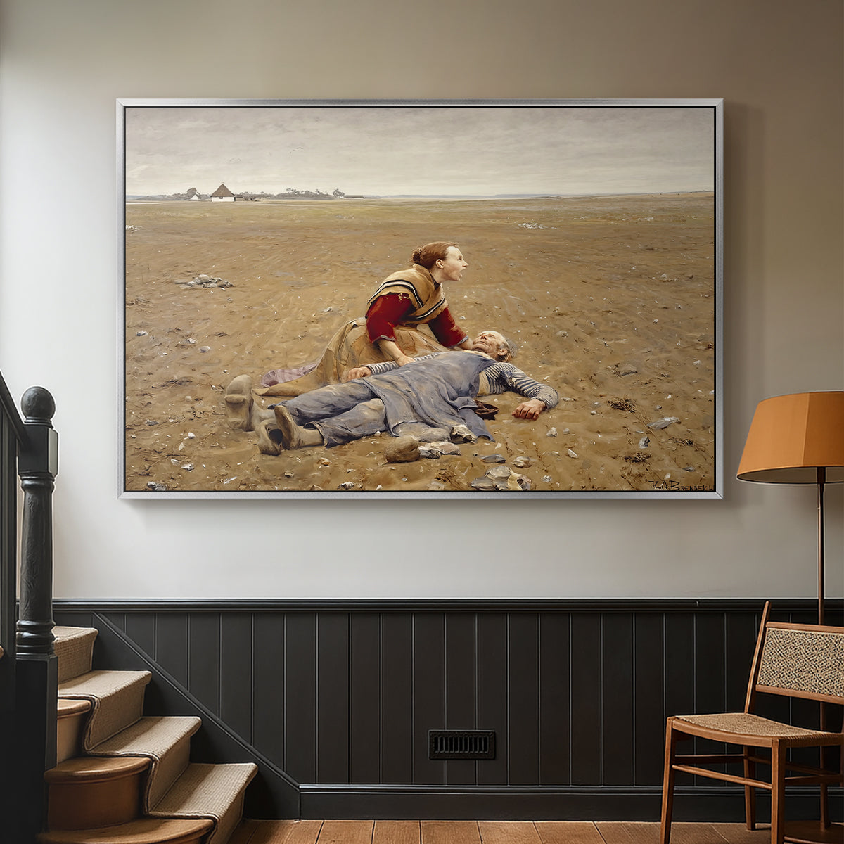 Worn Out (Udslidt), 1889 - Floater Framed Canvas Print