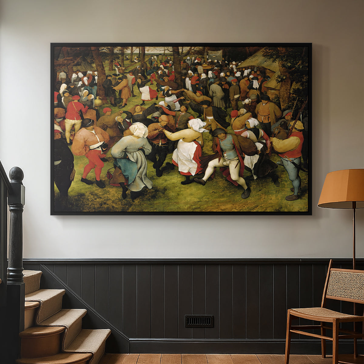 The Wedding Dance, c. 1566 - Floater Framed Canvas Print