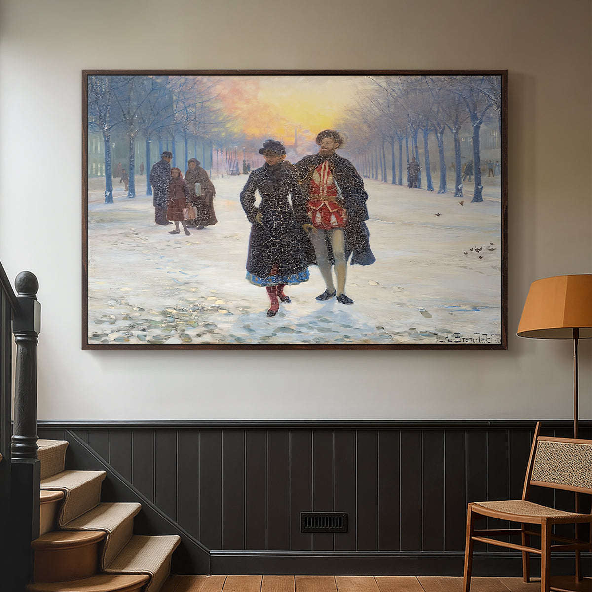 Morning after the Carnival, 1884 - Floater Framed Canvas Print