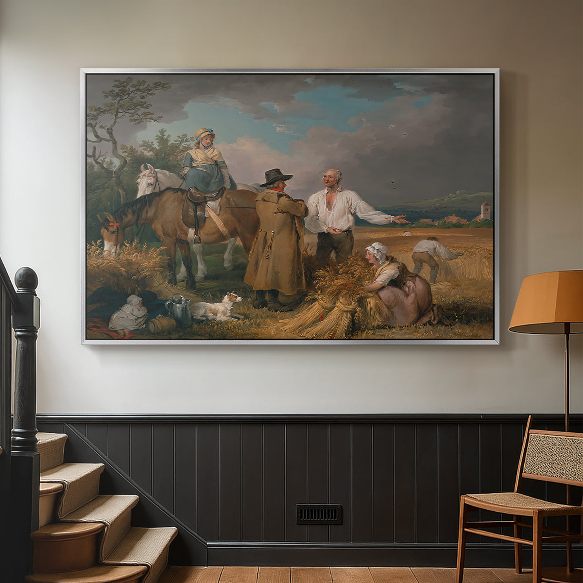 The Reapers, 1800 - Floater Framed Canvas Print
