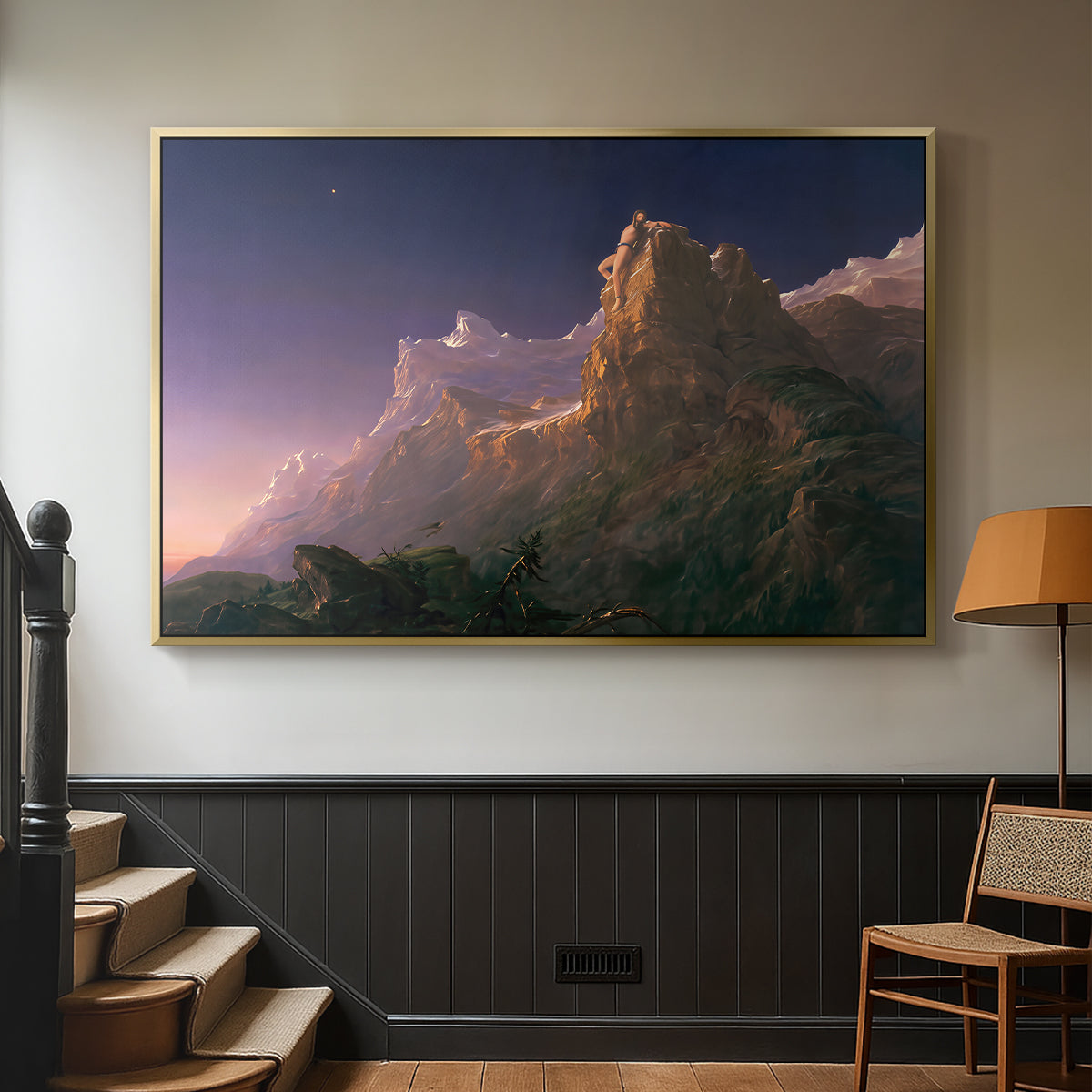 Prometheus Bound, 1847 - Floater Framed Canvas Print
