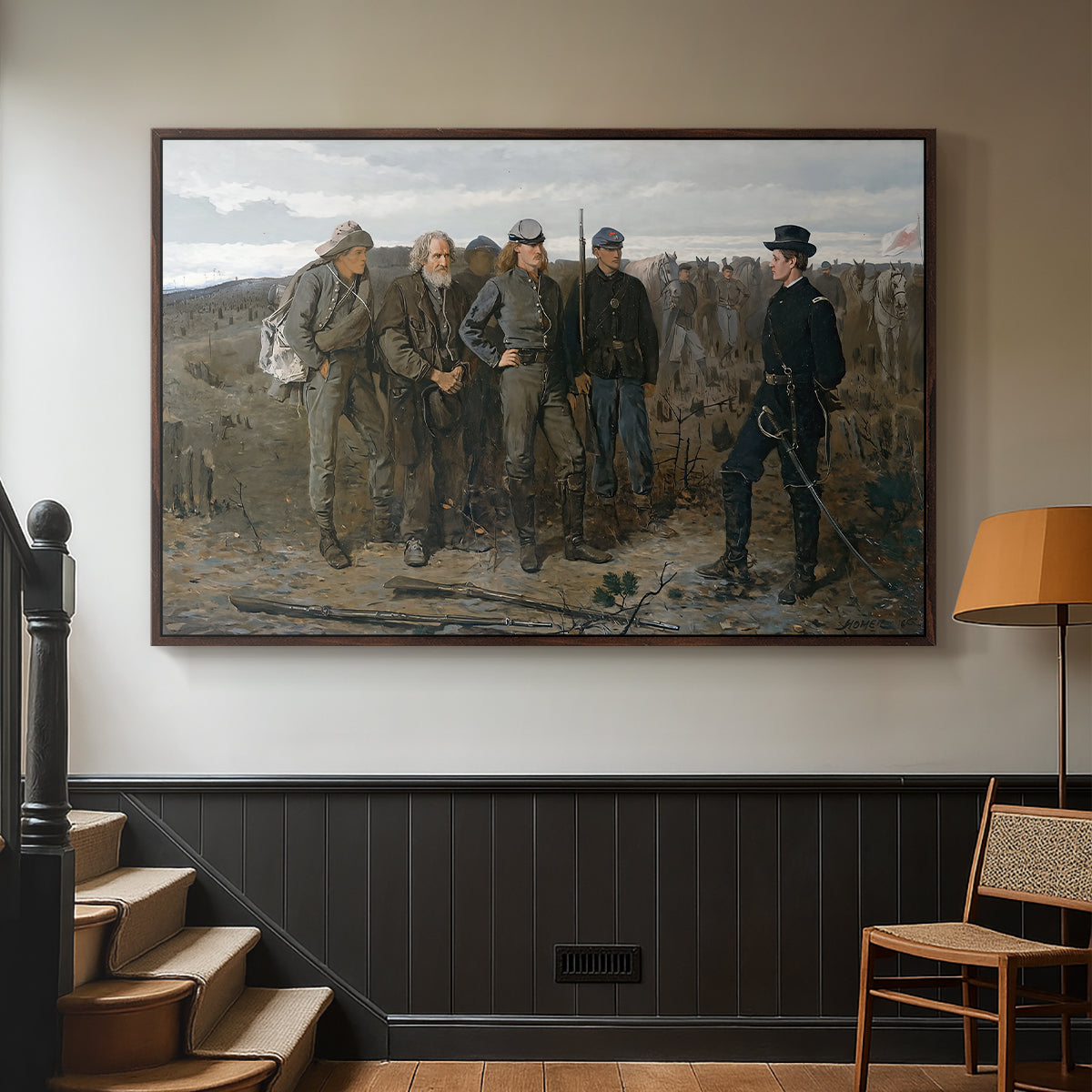 Prisoners from the Front, 1866 - Floater Framed Canvas Print