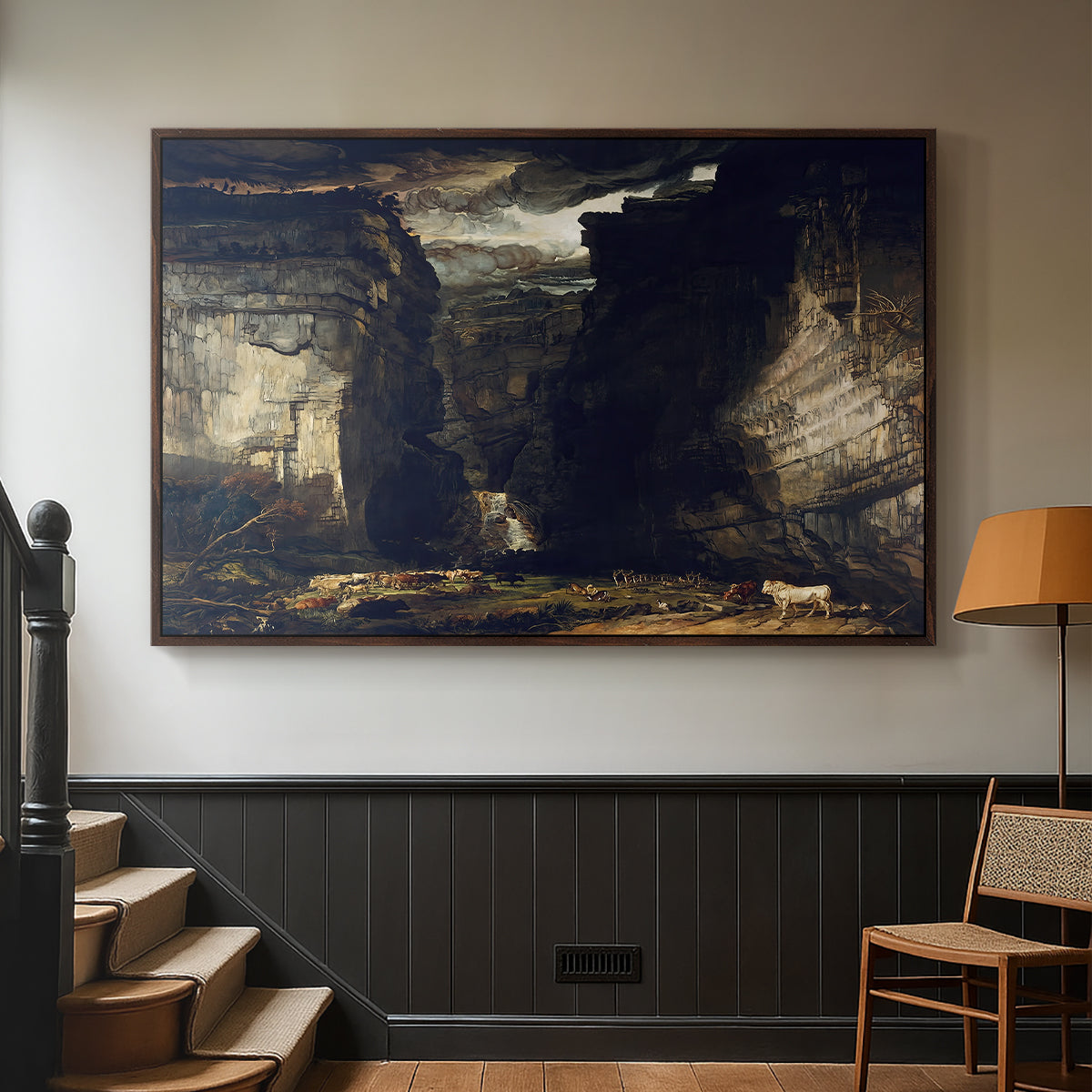 Gordale Scar, c. 1811-1813 - Floater Framed Canvas Print