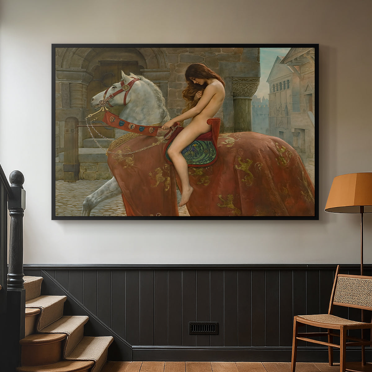 Lady Godiva, 1898 - Floater Framed Canvas Print