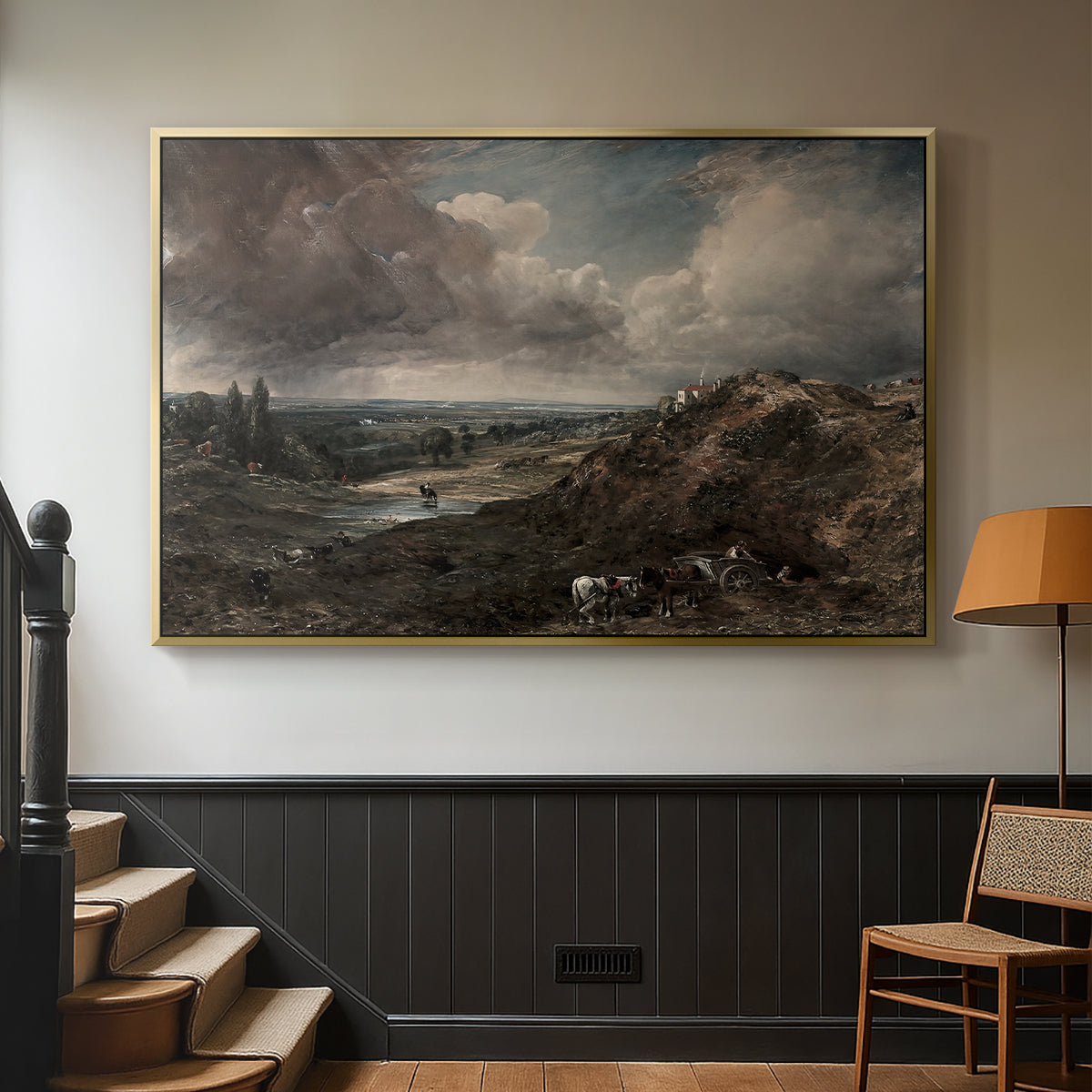 Branch Hill Pond, Hampstead Heath, c. 1828 - Floater Framed Canvas Print
