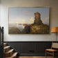 Italian Coast Scene with Ruined Tower, 1838 - Floater Framed Canvas Print