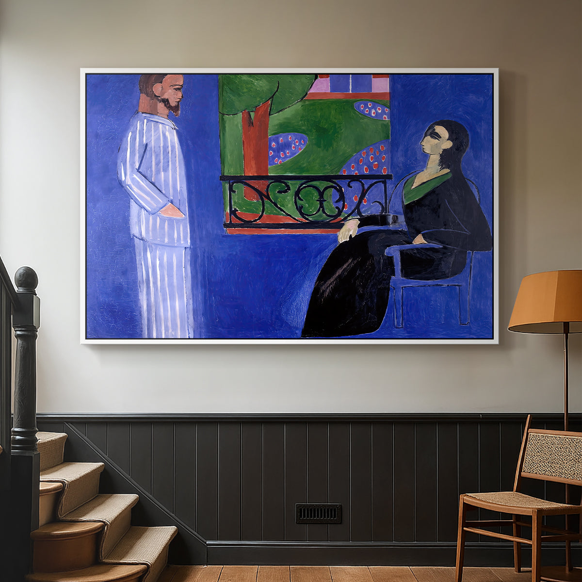 The Conversation, c. 1908-1912 - Floater Framed Canvas Print