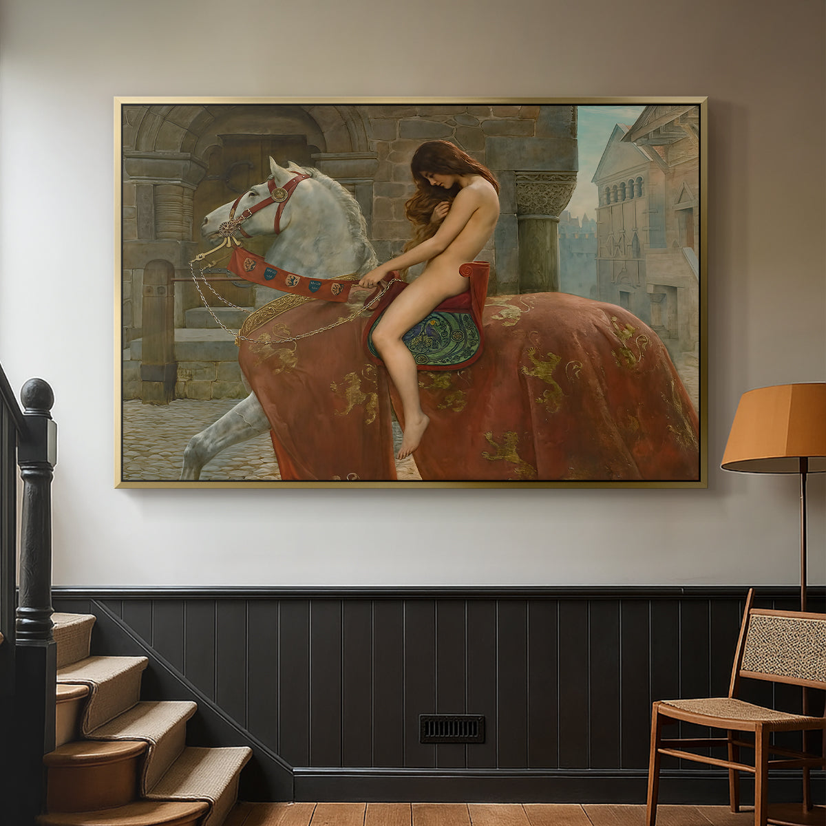 Lady Godiva, 1898 - Floater Framed Canvas Print