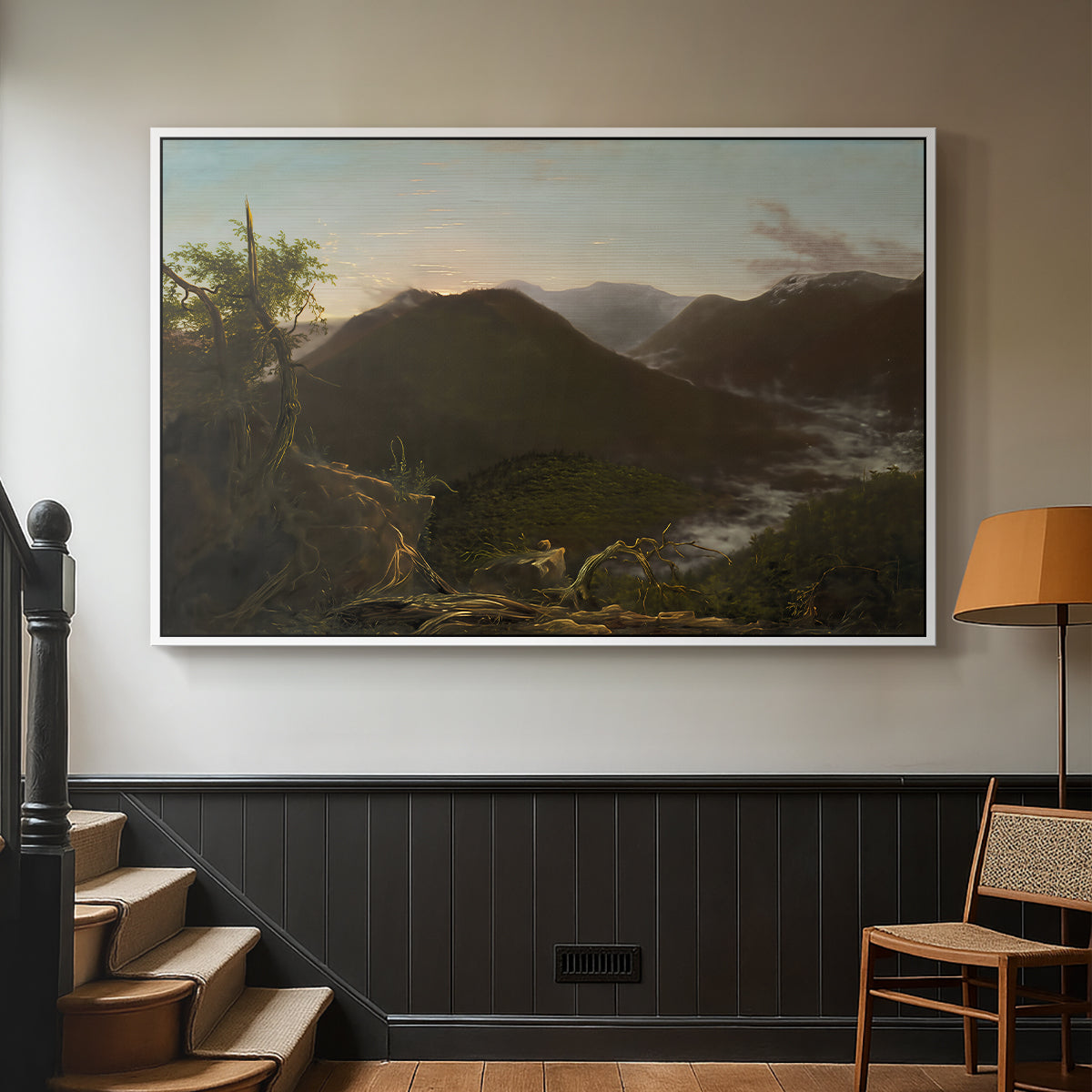 Sunrise in the Catskill Mountains, 1826 - Floater Framed Canvas Print
