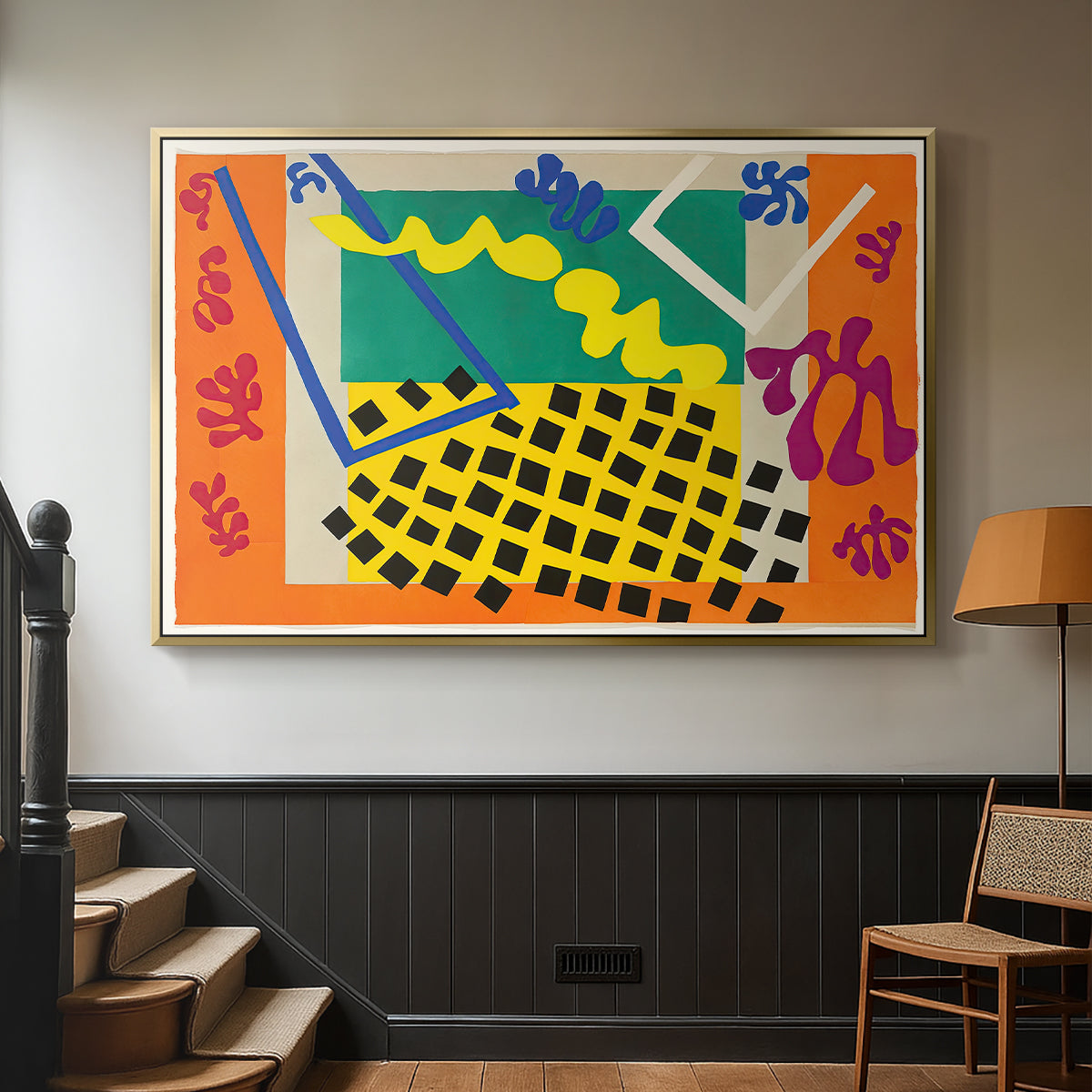 The Codomas (Les codomas), from Jazz, 1947 - Floater Framed Canvas Print
