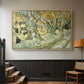 The Large Plane Trees (Road Menders at Saint-Rémy), 1889 - Floater Framed Canvas Print