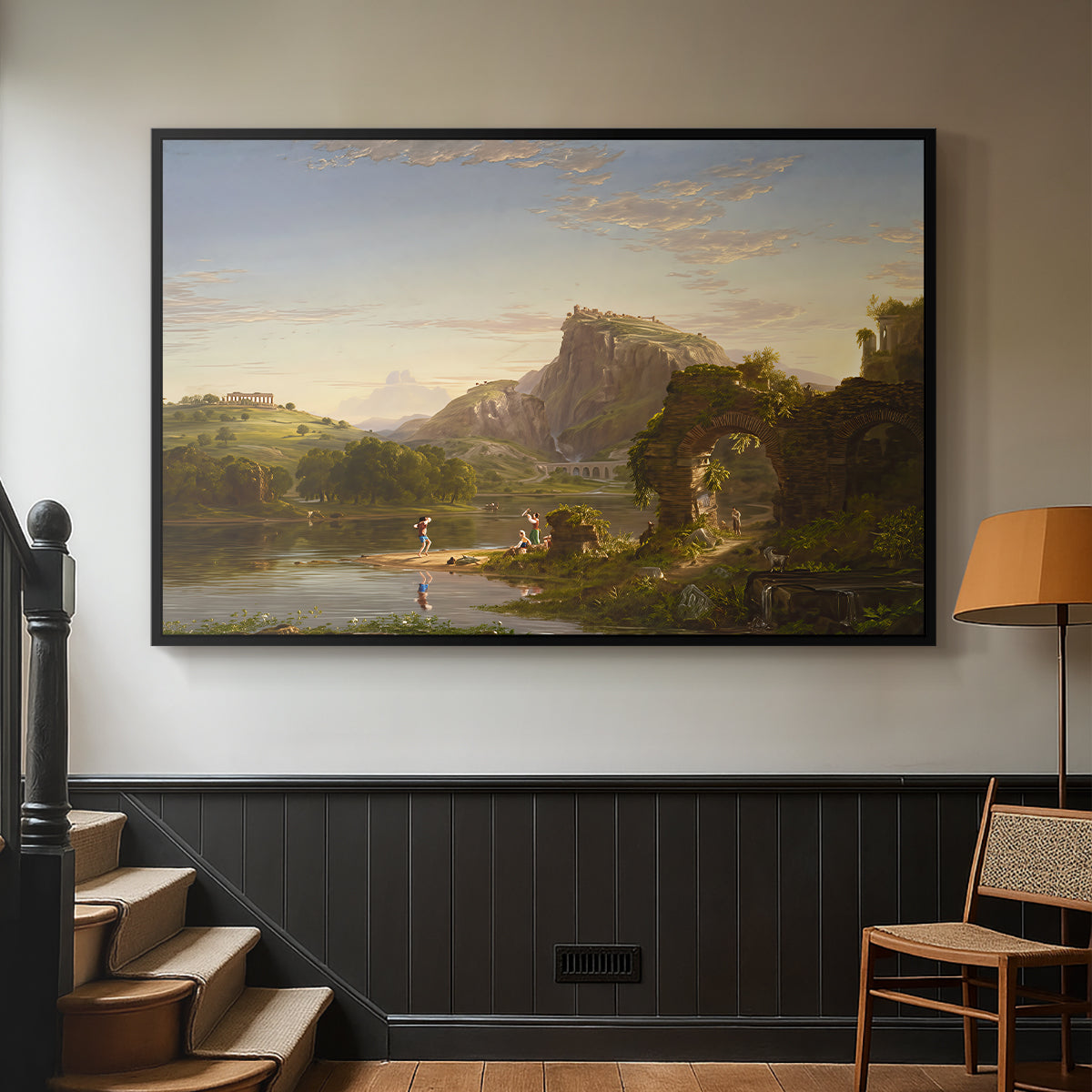 L'Allegro, 1845 - Floater Framed Canvas Print