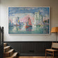 Entrance to the Port of La Rochelle, 1921 - Floater Framed Canvas Print