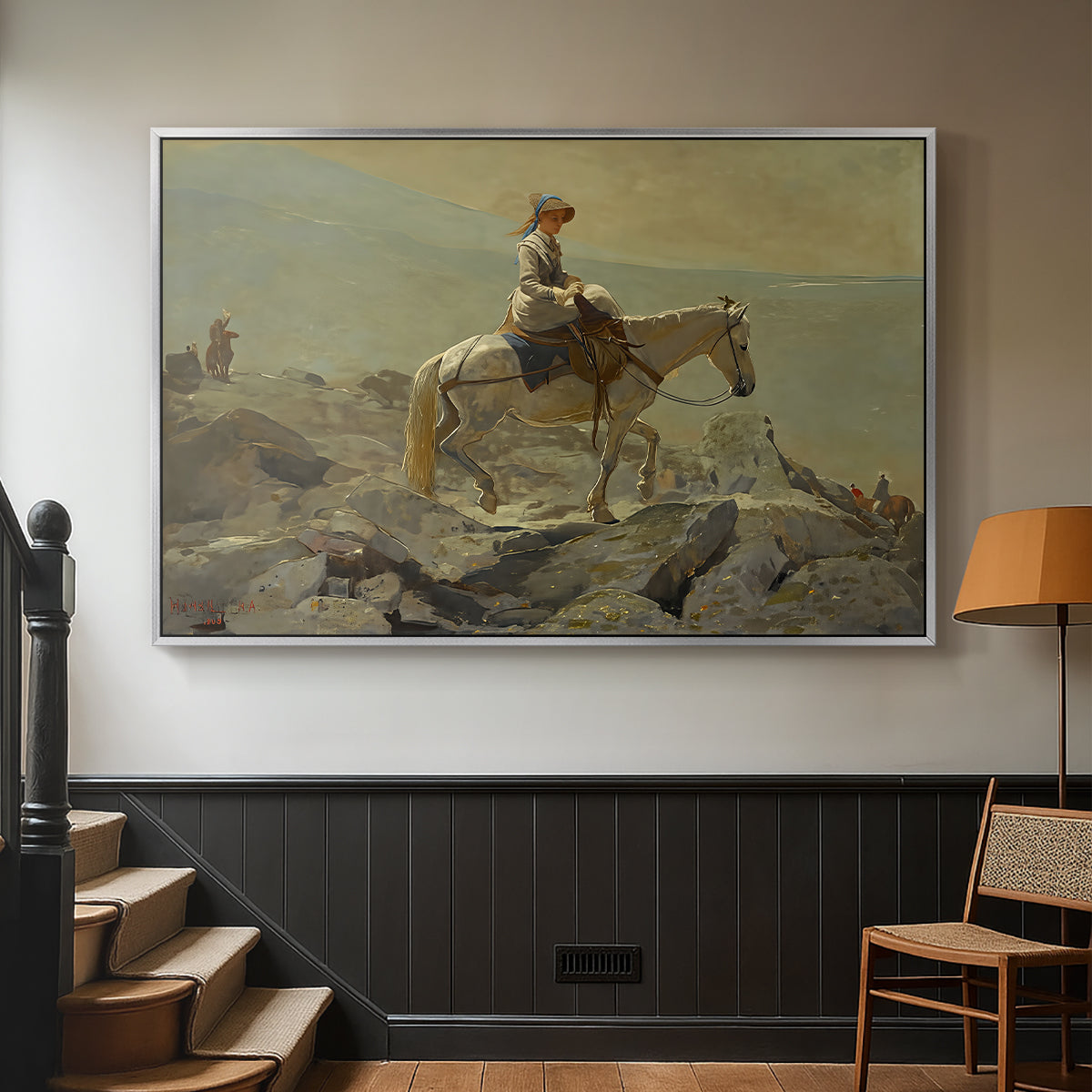 The Bridle Path, White Mountains, 1868 - Floater Framed Canvas Print