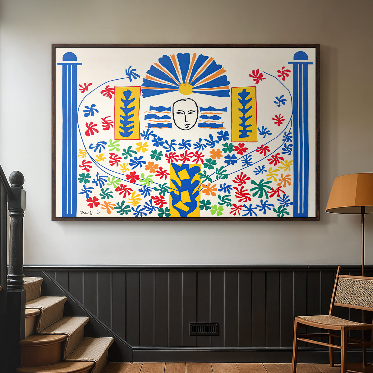 Apollo (Apollon), 1953 - Floater Framed Canvas Print
