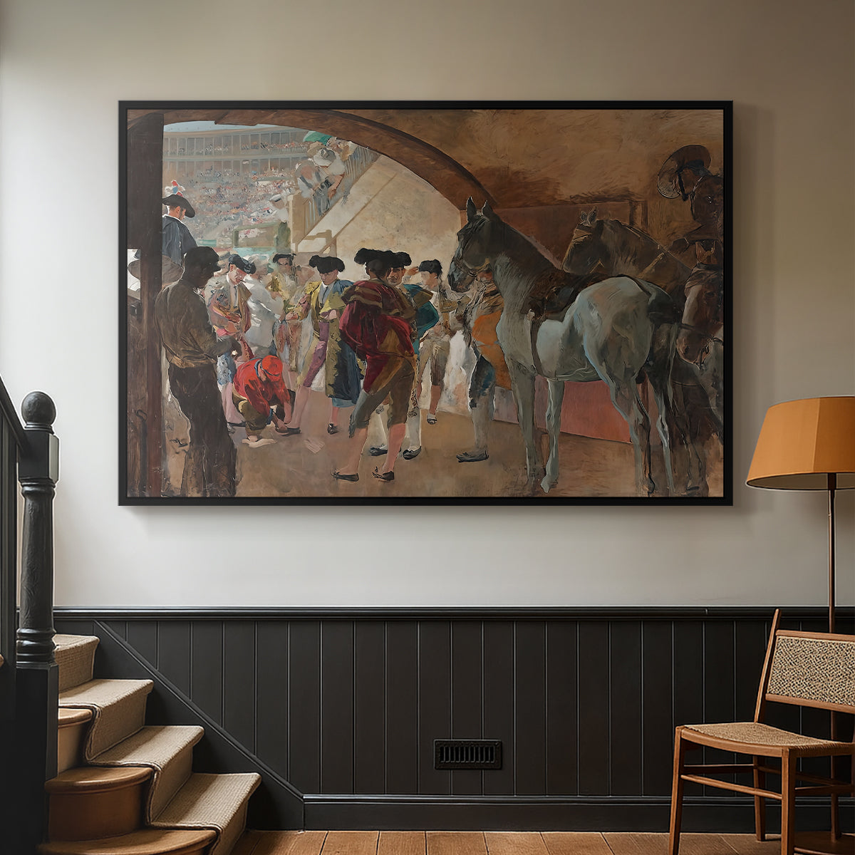 Before the Bullfight (Antes de la corrida), c. 1900 - Floater Framed Canvas Print