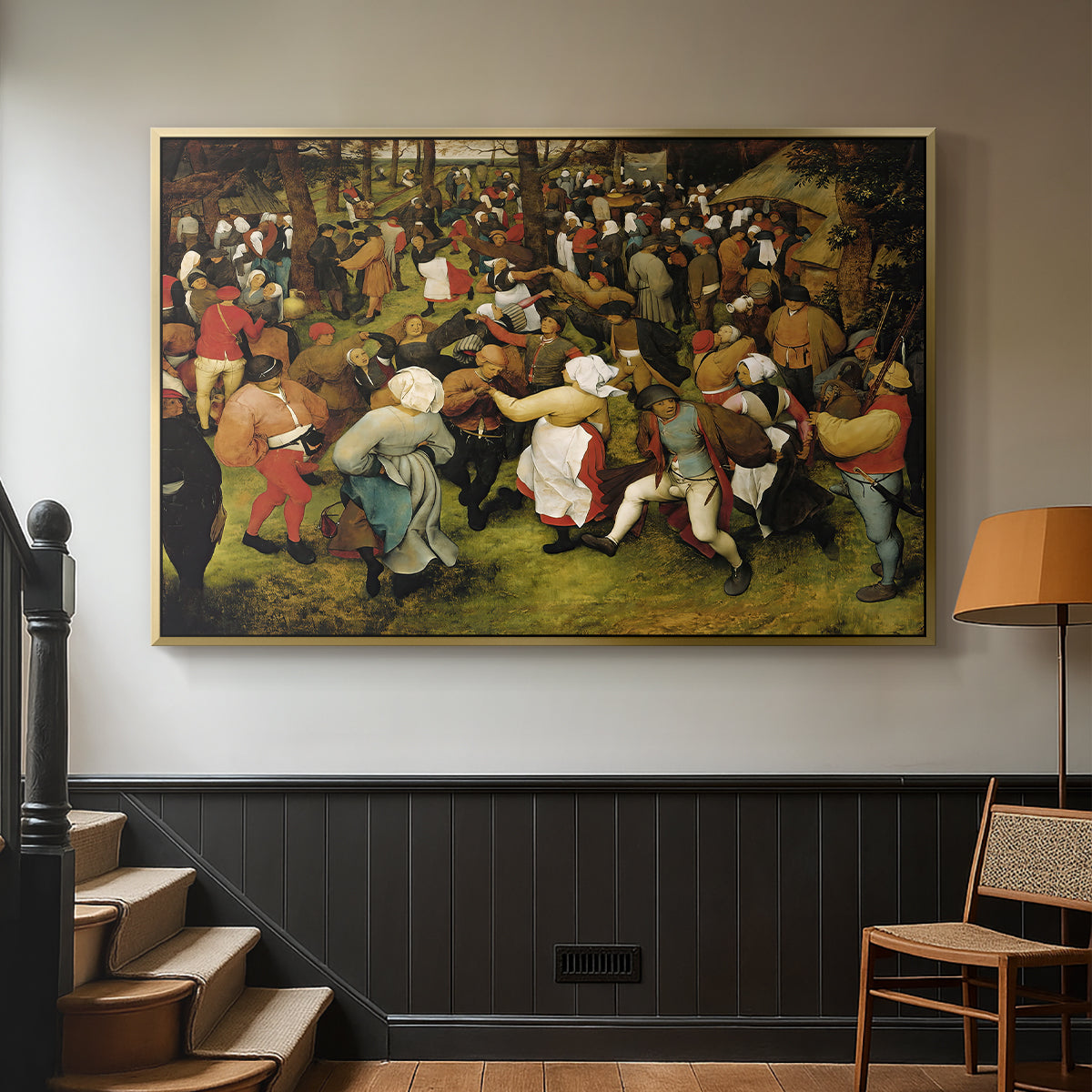 The Wedding Dance, c. 1566 - Floater Framed Canvas Print