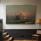 Haystack at Sunset, 1880 - Floater Framed Canvas Print